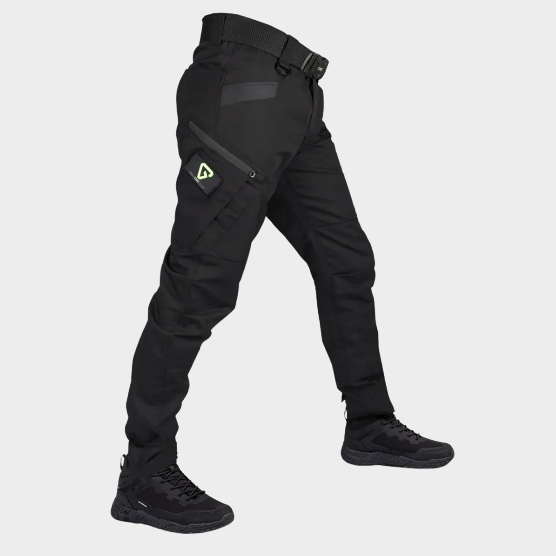 Men’s Tactical Cargo Trousers – Military Work Pants with Waterproof Ripstop Fabric – Multi Pocket Durable Outdoor Design – Black