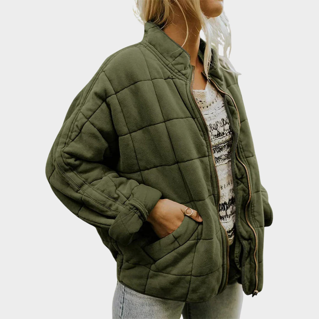 Women’s Elegant Coat – Oversized Padded Jacket with Relaxed Fit and Practical Pockets – Lightweight Warmth – Multiple Colours