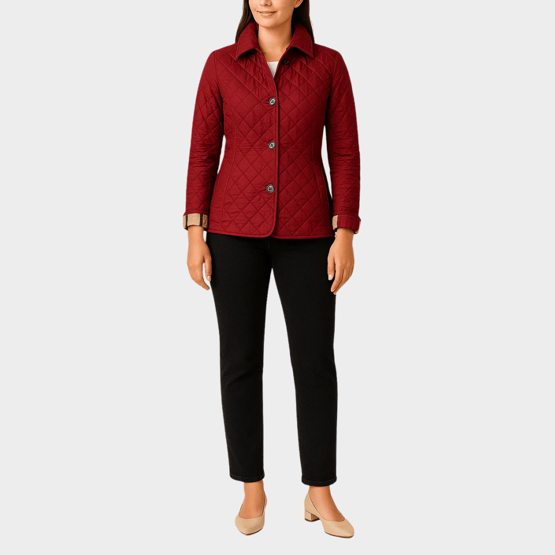 Women Quilted Coat – Lightweight Buttoned Long Jacket with Relaxed Fit – Breathable Comfortable Outerwear – Multiple Colours