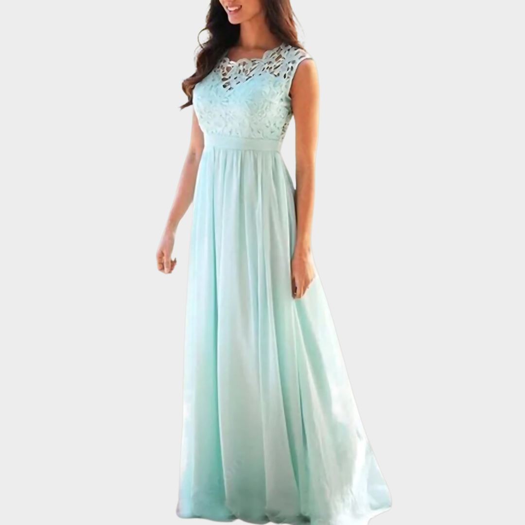 Women's Elegant Lace Dress – Hollow Out – Sheer Detail – Evening Party – Bridesmaid & Wedding Guest – Multiple Colours