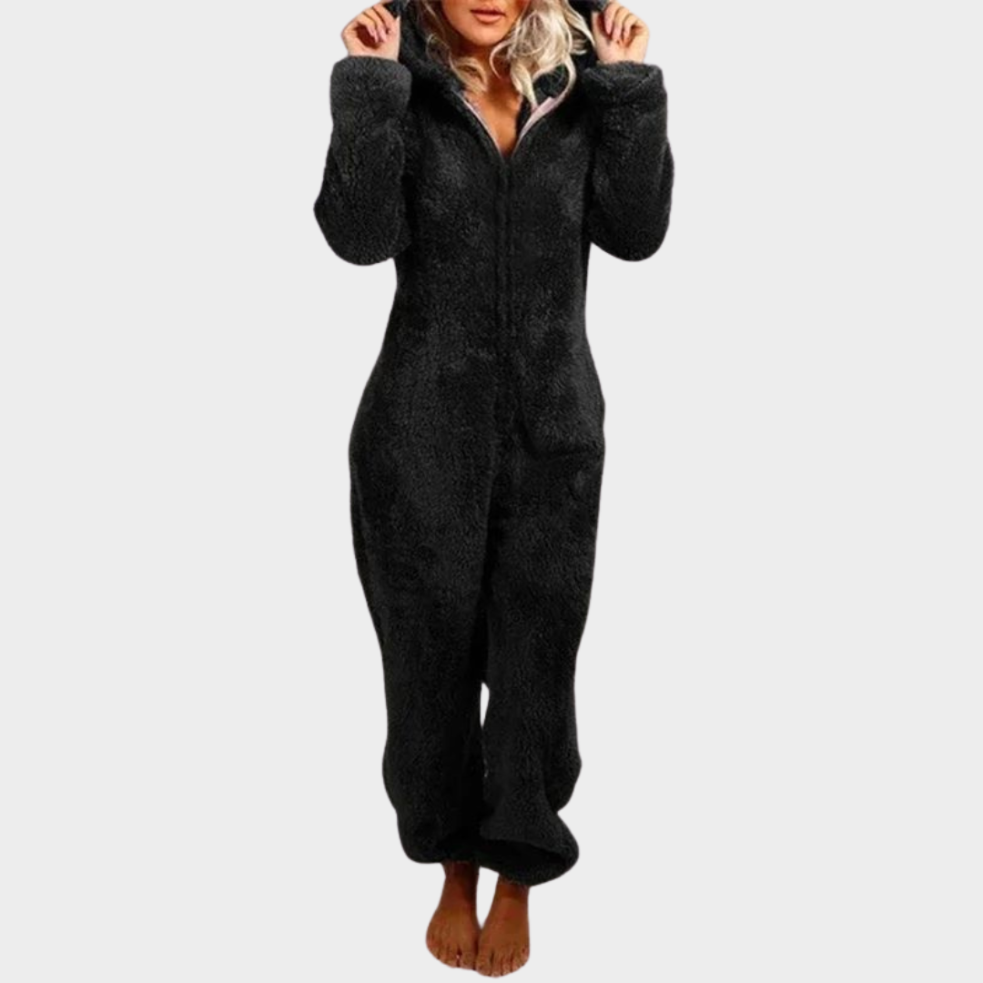 Women’s Hooded Onesie Pajamas – Soft Fleece – Zip Closure – Warm & Cozy Loungewear – Multiple Colours