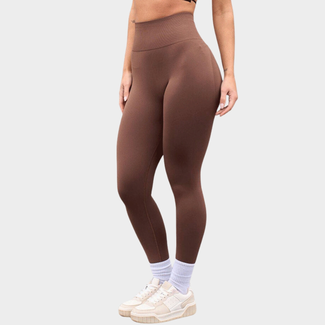 Women's Seamless High-Waist Leggings - Butt-Lifting V-Fold Design - Stretch & Supportive Fitness Trousers - Multiple Colours