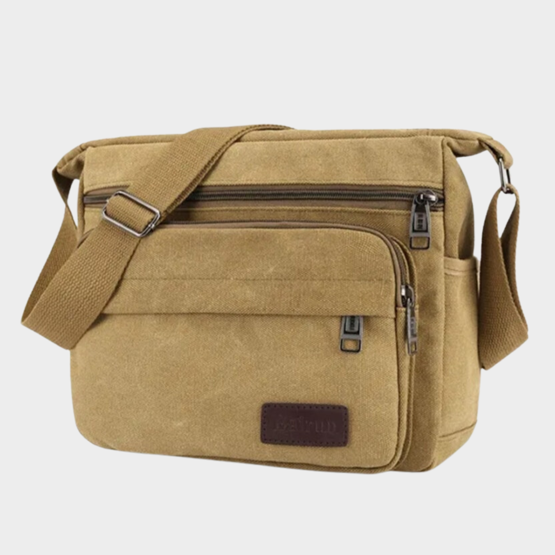 Men's Canvas Crossbody Shoulder Bag - Multi-Function Messenger Bag - Casual Design - Portable Fit