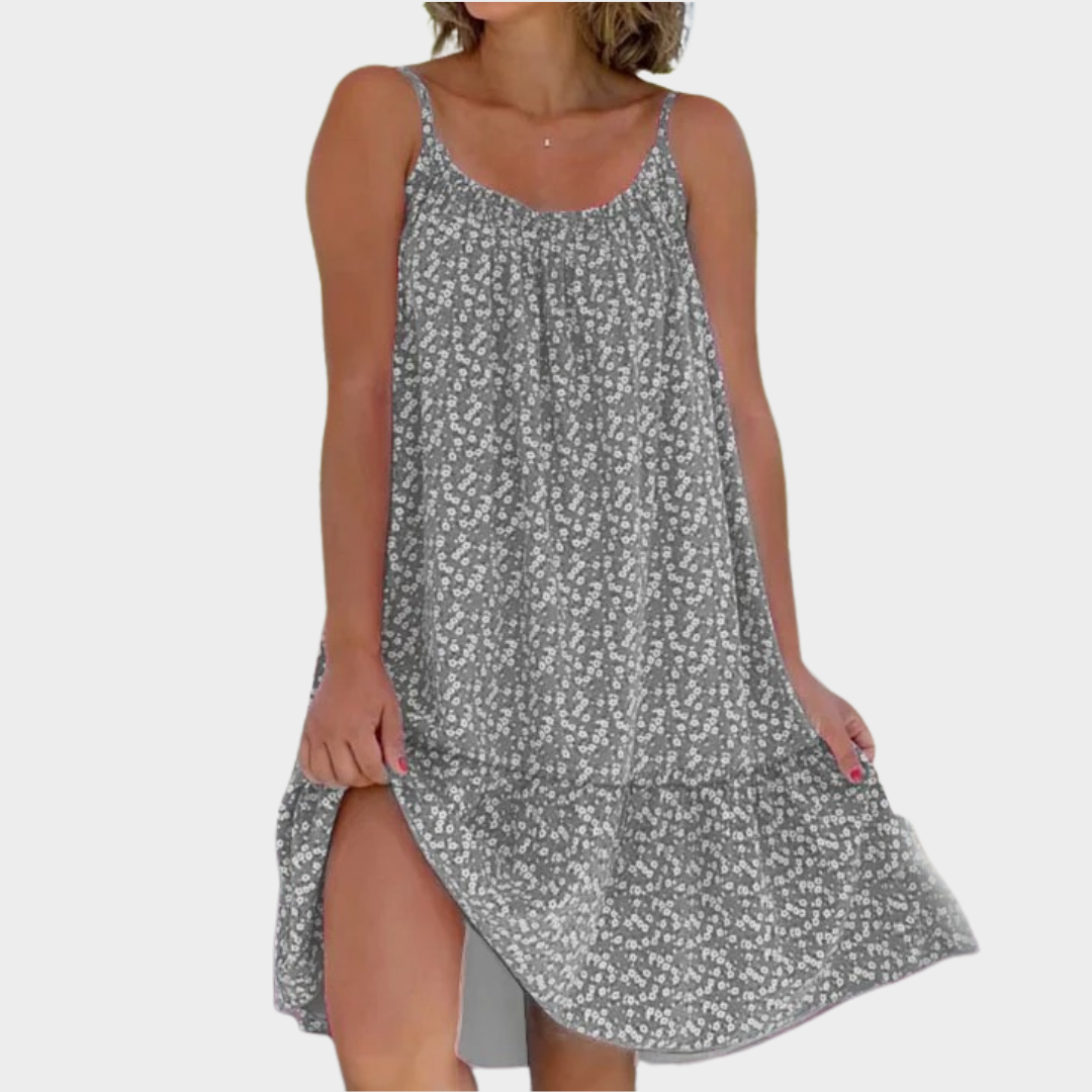 Women’s Sleeveless Swing Dress – Loose Fit Floral Print Design – Lightweight Oversized Style – Soft Comfortable Fabric – Multiple Colours