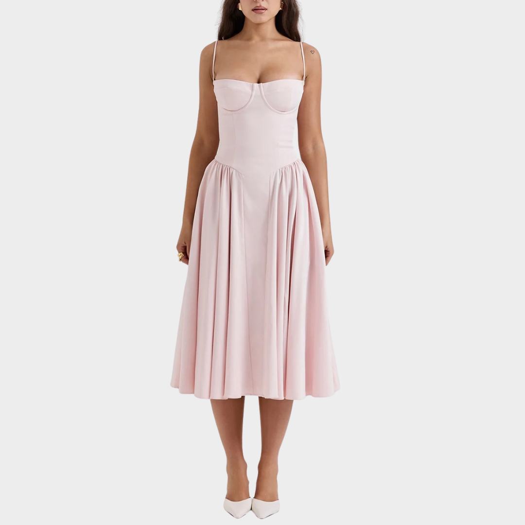 Women’s Long Dress – French Vintage Court Style – Sleeveless Tank Design – Elegant Flowing Fit – Multiple Colours