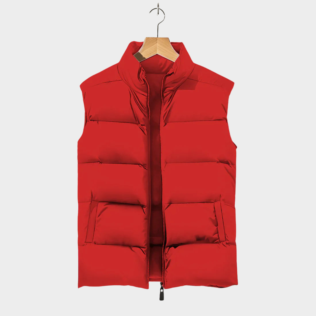 Men's Puffer Vest – Sleeveless Quilted Gilet – Lightweight Warm Zip-Up Jacket – Multiple Colours