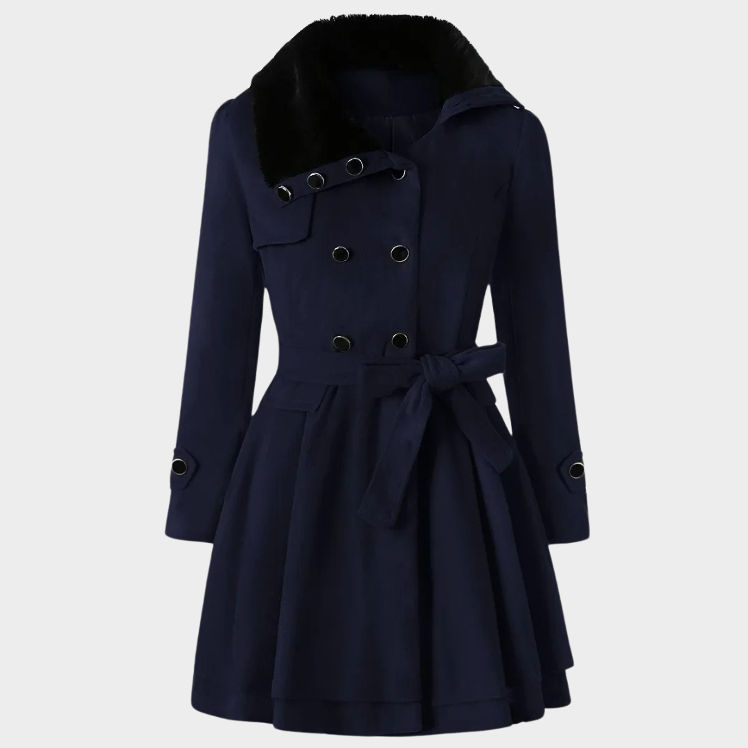 Women’s Woolen Coat – Slim Fit – Double-Breasted – Thick & Warm – Elegant Design – Multiple Colours