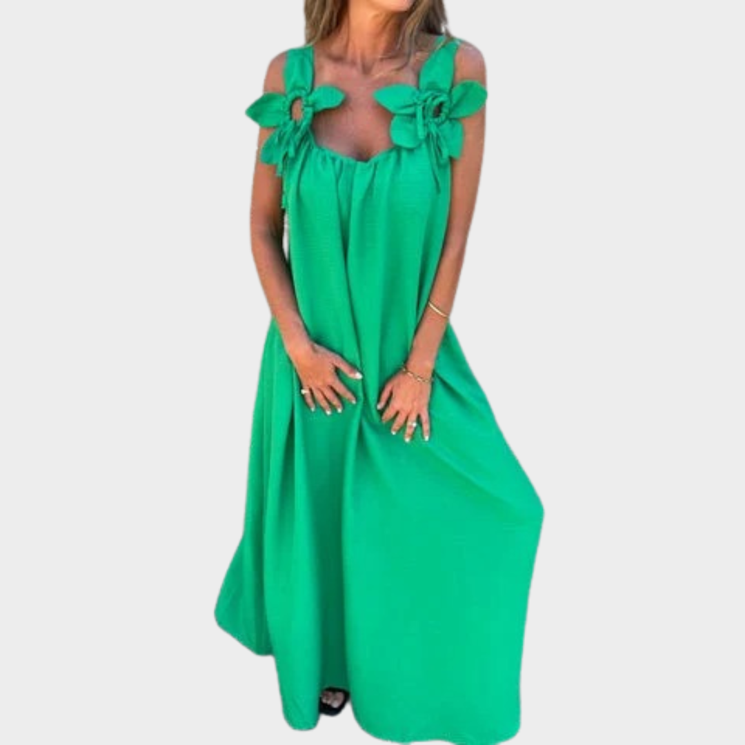 Women Sleeveless Maxi Dress – Loose Fit Casual Solid Style Lightweight Fabric – Multiple Colours