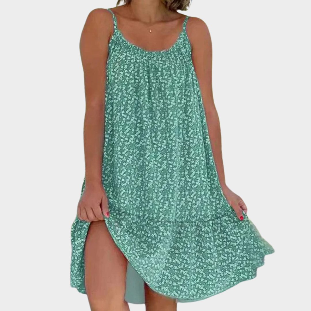Women’s Sleeveless Swing Dress – Loose Fit Floral Print Design – Lightweight Oversized Style – Soft Comfortable Fabric – Multiple Colours