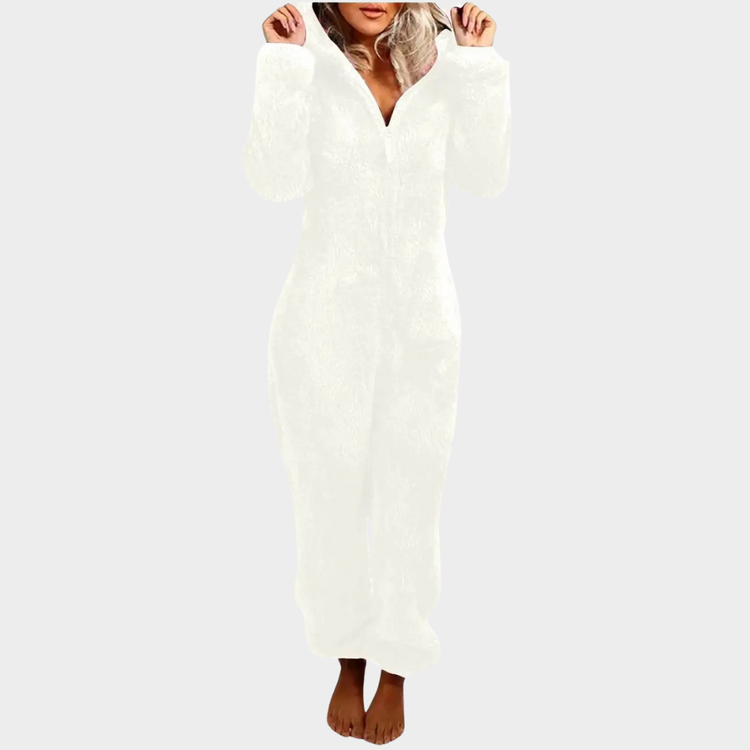 Women’s Hooded Onesie Pajamas – Soft Fleece – Zip Closure – Warm & Cozy Loungewear – Multiple Colours