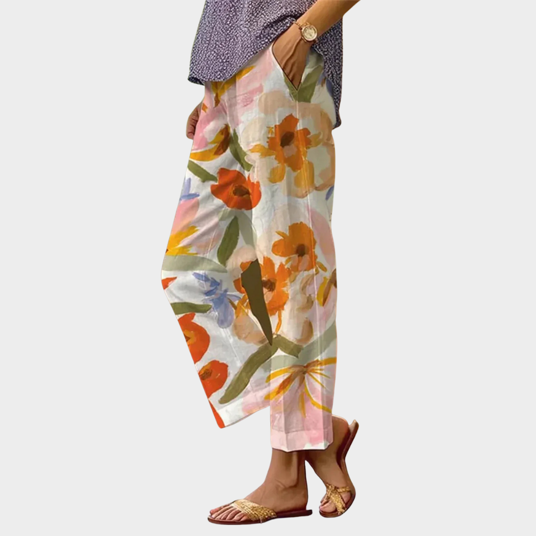 Women’s Slim Fit Sports Trousers – Elastic Waistband – Digital Print – Comfortable Versatile Design – Multiple Colours