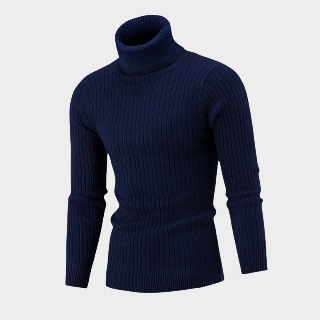 Men’s Turtleneck Sweater – Warm Cashmere Pullover, White, Black, Beige, and More
