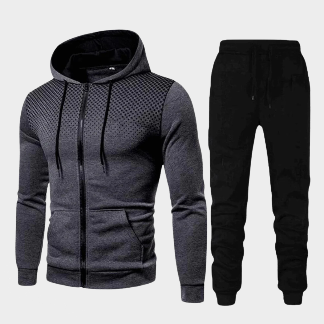 Men's Tracksuit – Zipper Hooded Sweatshirt & Sweatpants – Casual Jogging Set – Comfortable Fit – Multiple Colours