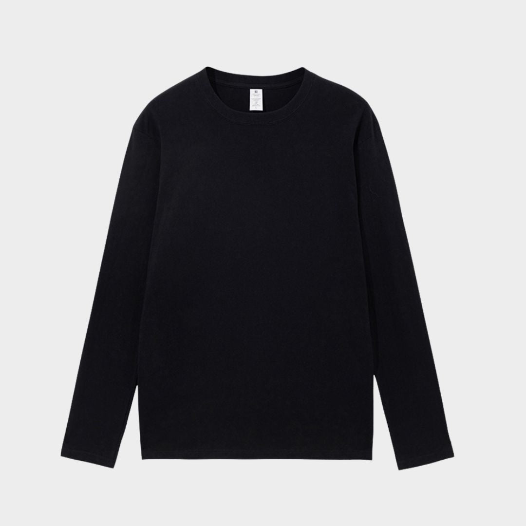 Women’s Cotton Long Sleeve T-Shirt - Casual Solid Basic Top (White, Black, and More)