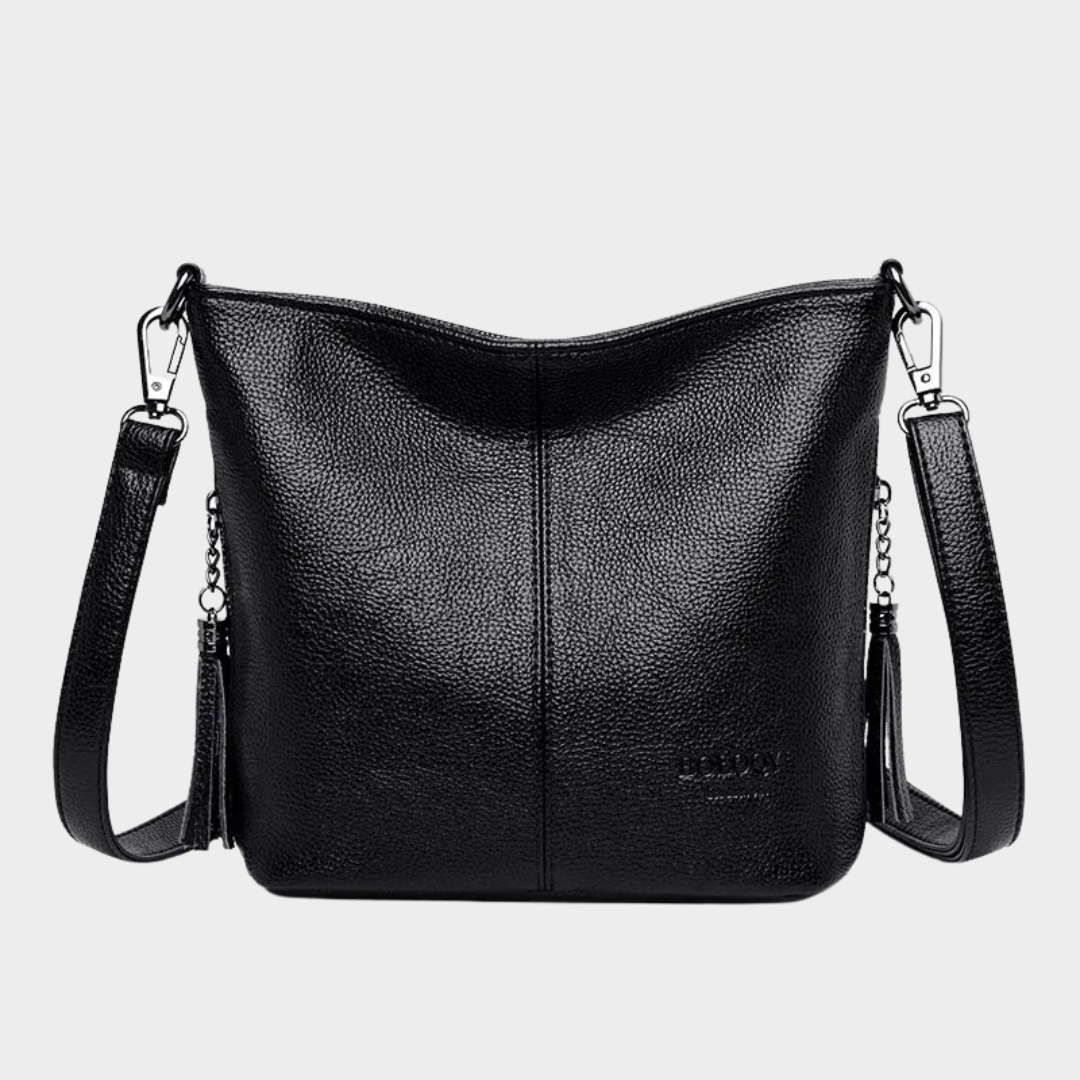 Women Shoulder Crossbody Bag – Genuine Tassels PU Leather Bucket Design – Multiple Colours