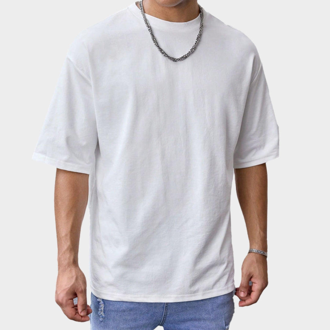 Men's Classic White T-Shirt - O-Neck - Short Sleeve - Breathable & Lightweight