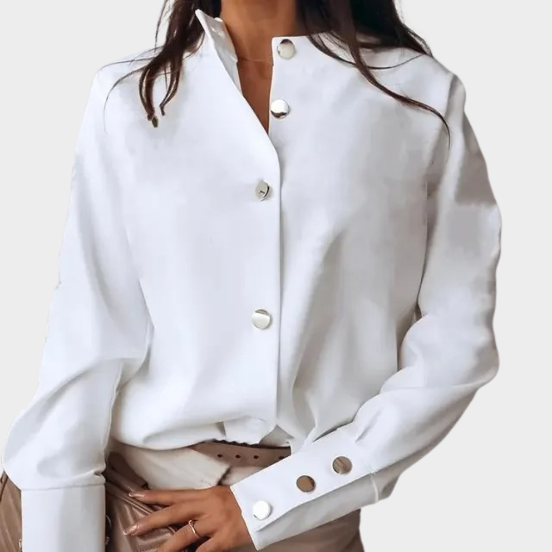 Women’s Oversized Button-Up Blouse – Long Sleeve Loose Fit – Elegant Lightweight Fabric – Multiple Colours