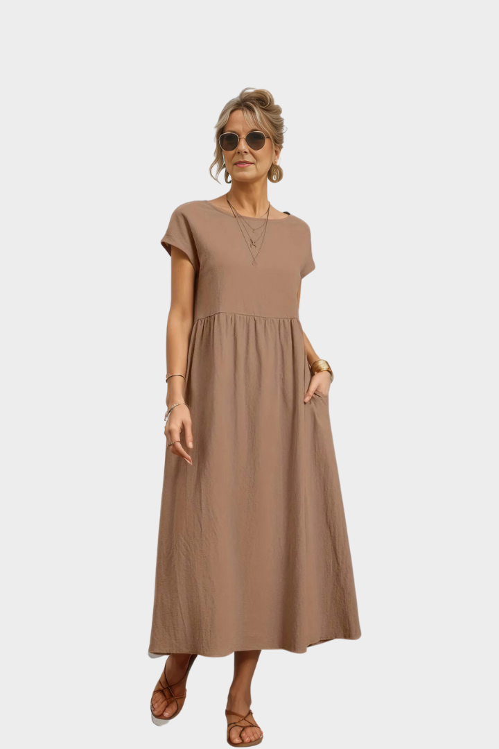 Elise Cotton Linen Dress