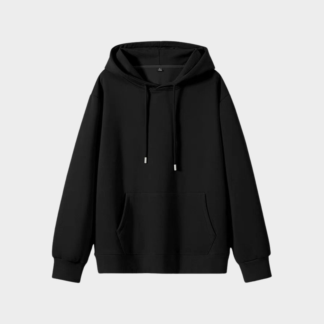 Men's Heavyweight Cotton Hoodie – Casual Pullover Sweatshirt, Loose Fit Long Sleeve Top (White, Black and More)