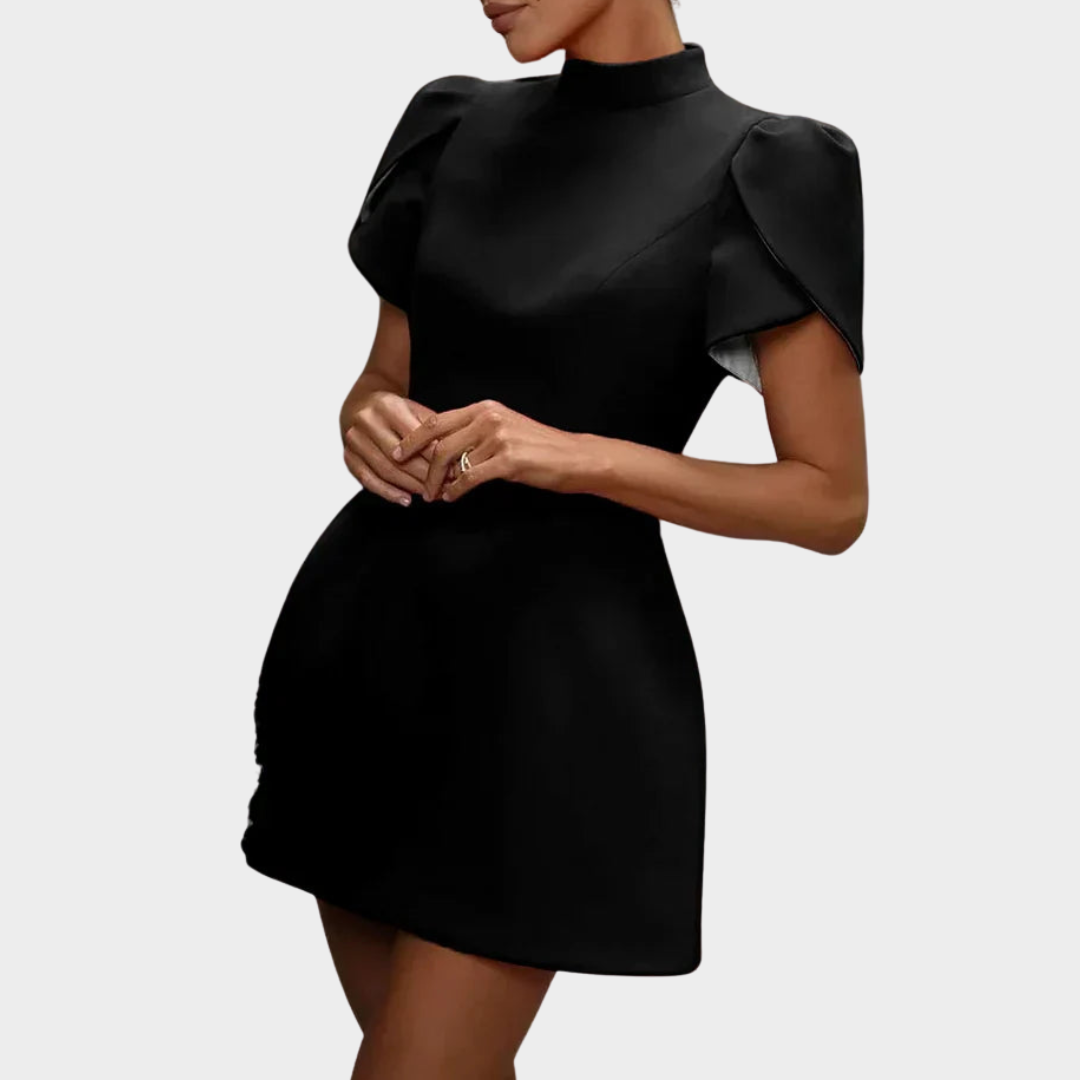 Women's Elegant Mini Dress – Hollow Out Bow Detail – Chic & Stylish – Multiple Colours