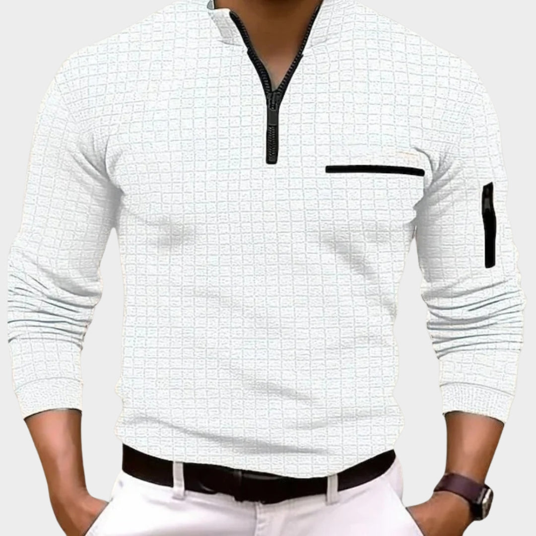 Men - Long Sleeve Polo Shirt - Stylish & Comfortable - Multiple Colours