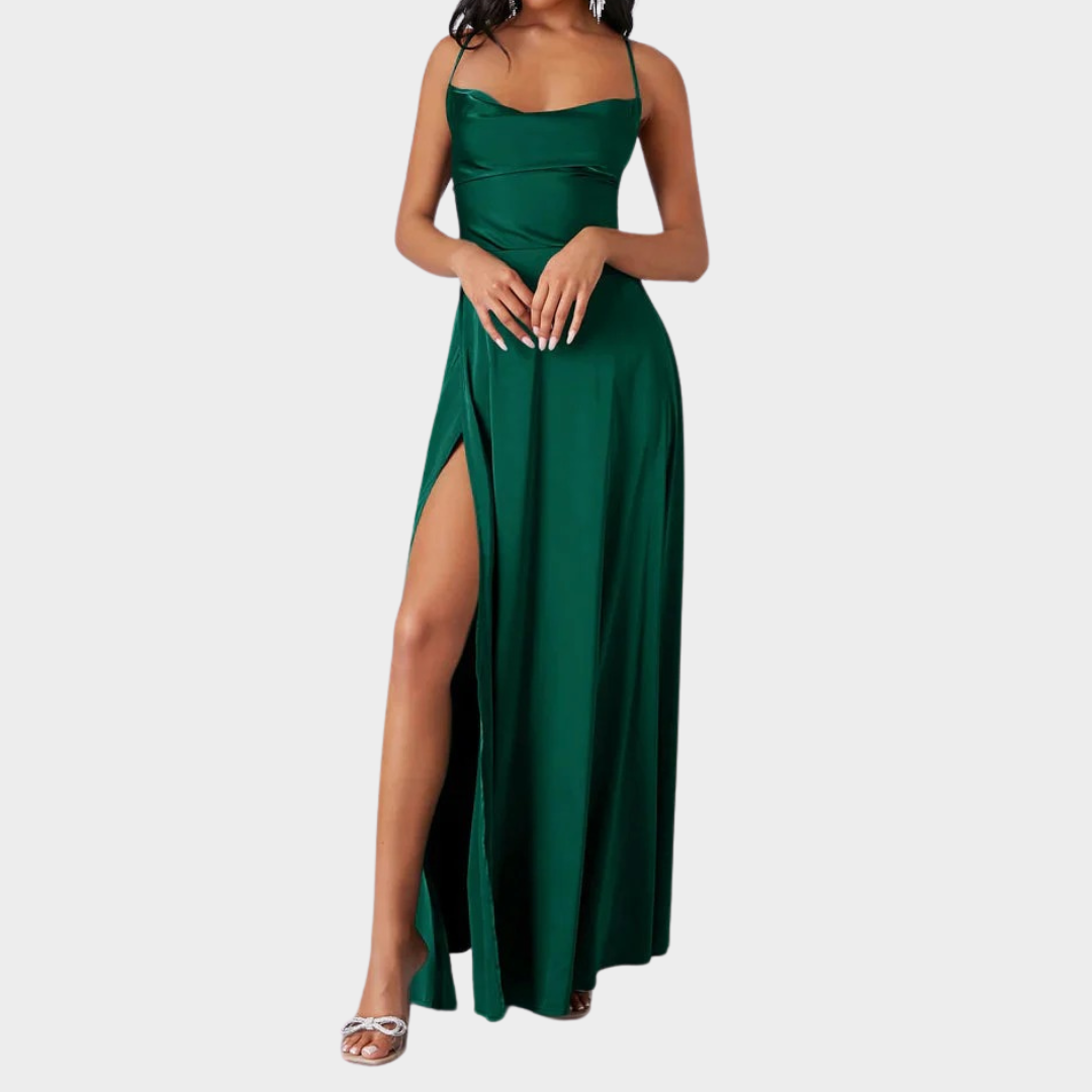 Women’s Tank Maxi Dress – Waist-Fitted Slimming Open-Back Bodycon – Polyester Elastane Blend – Multiple Colours