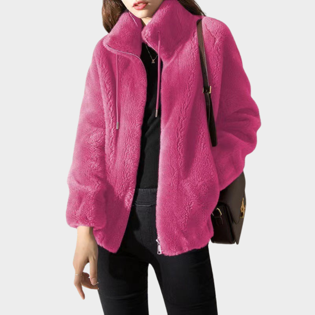 Women’s Fleece Jacket – Double-Sided Coral Fleece Thickened Soft Cozy Cardigan Outerwear – Multiple Colours