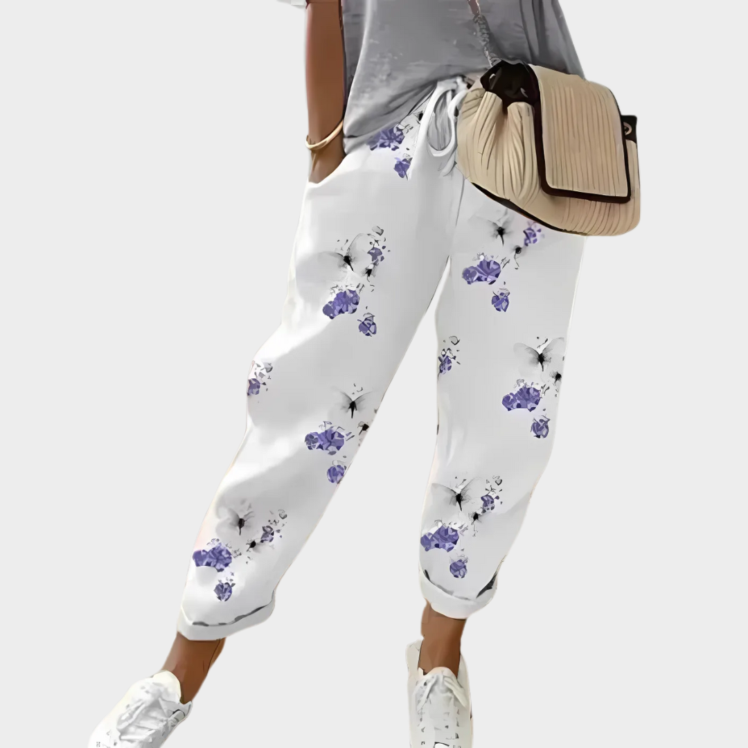 Women's Cotton Linen Pants – High Waist – Loose Casual Trousers – Multiple Colours