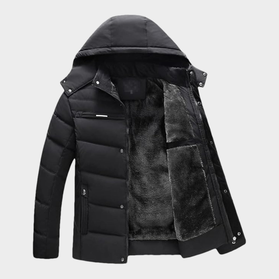 Winter High Quality Warm Men's Jacket - Heated Cotton Coat, Thick Fashion Outerwear, Black, Green, Blue