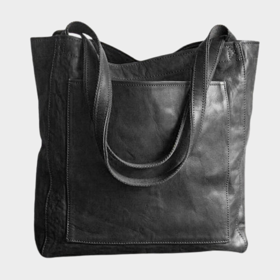 Women’s Large Capacity Tote Bag – Faux Leather Shoulder Handbag – Retro Design – Multiple Colours