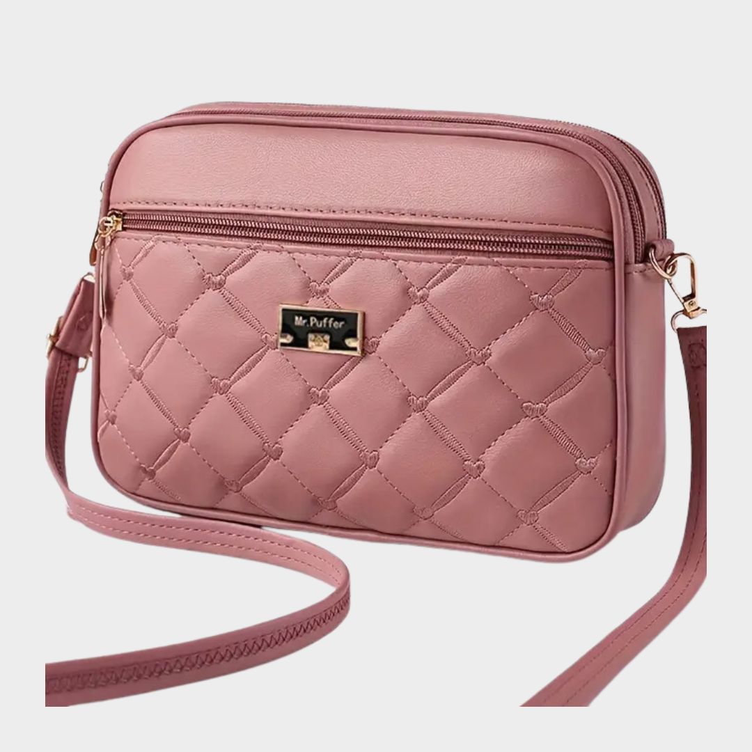 Women's Small Crossbody Handbag - One Shoulder Square PU Messenger Bag in Multiple Colors
