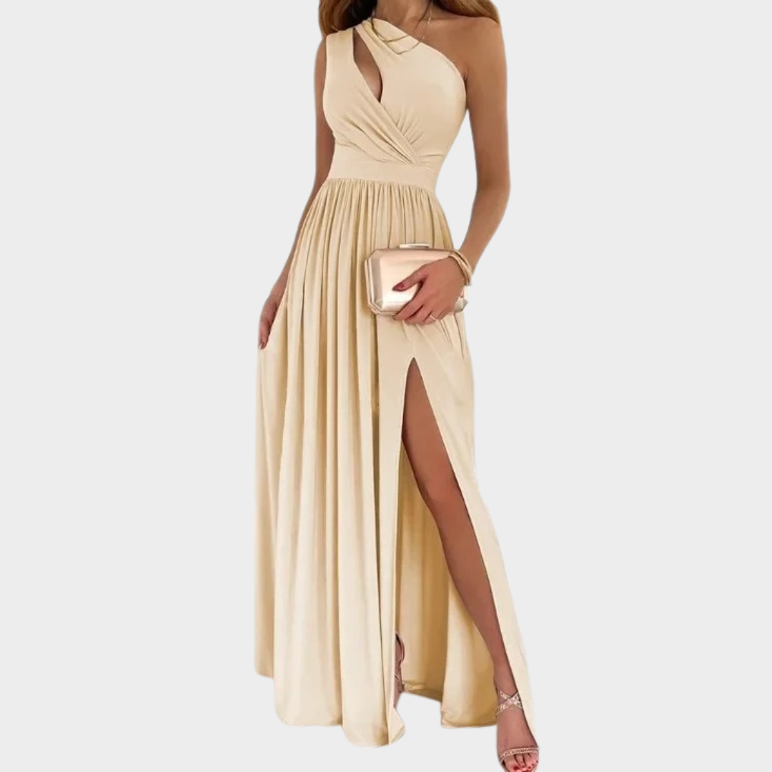 Women’s Side Slit Midi Dress – Elegant Fitted Design – Solid Colour Commute Style – Soft Lightweight Fabric – Office to Evening – Multiple Colours