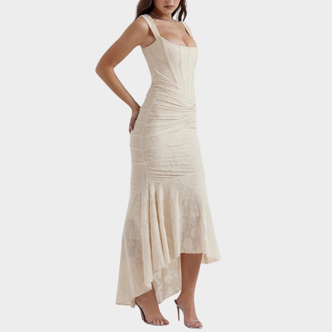 Women’s Slim Fit French Tank Dress – Lace Detail with Tailored Silhouette – Lightweight Sleeveless Design – Multiple Colours