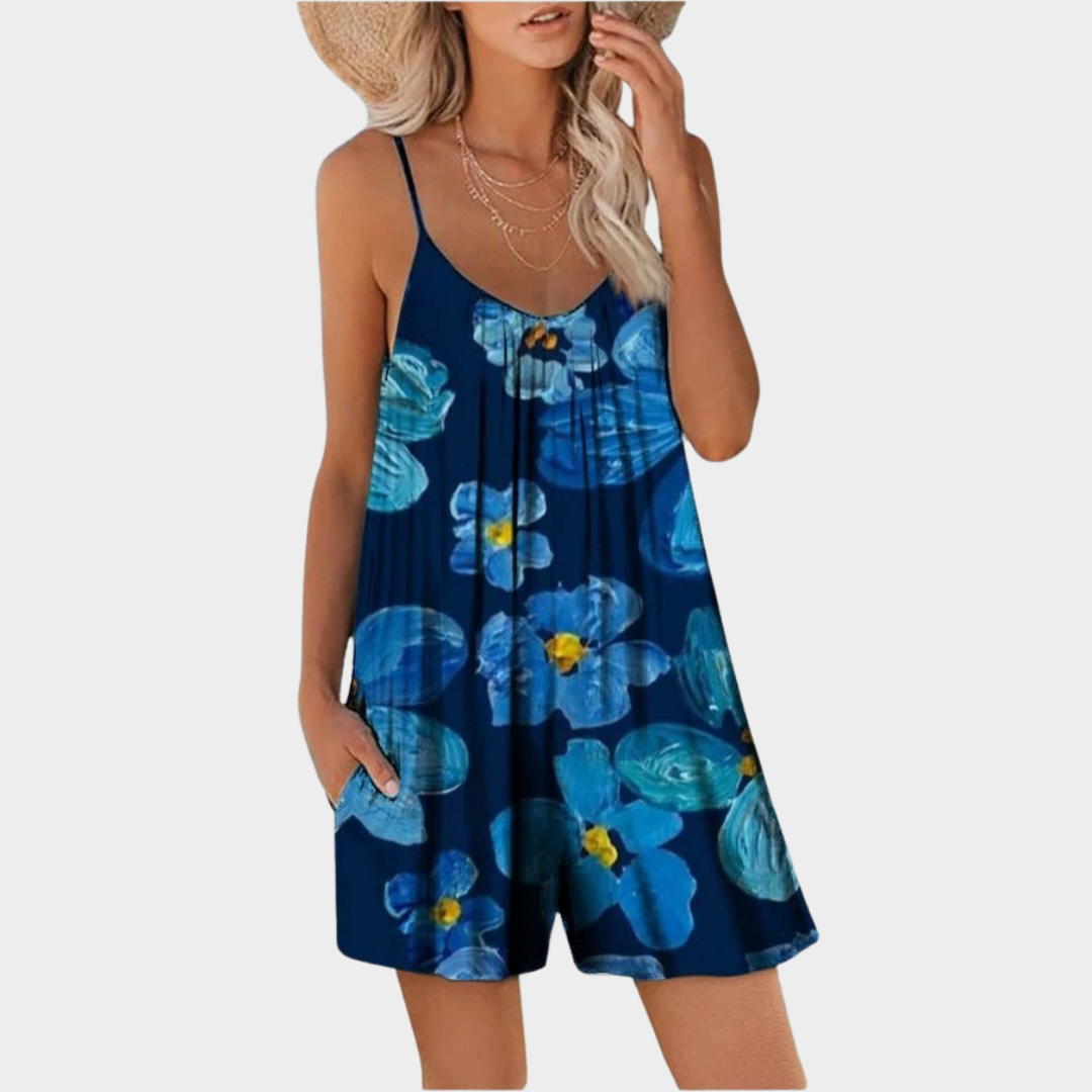 Women Casual Strap Jumpsuit – Loose Fit – Digital Print – Pocket Detail – Soft Fabric – Multiple Colours