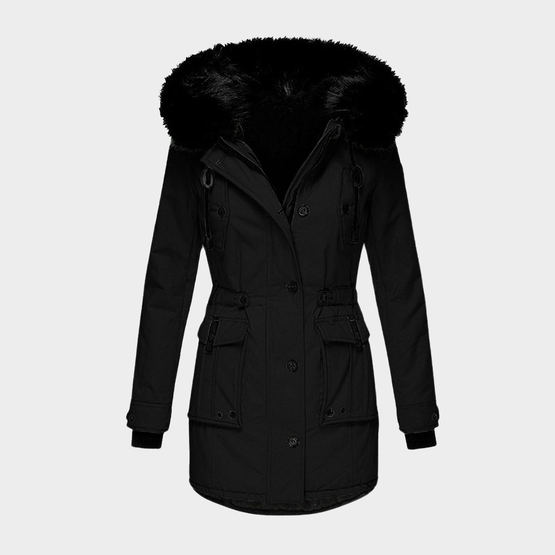 Women's Hooded Cotton Padded Jacket - Thick Warm Coat - Long Length - Multiple Colours