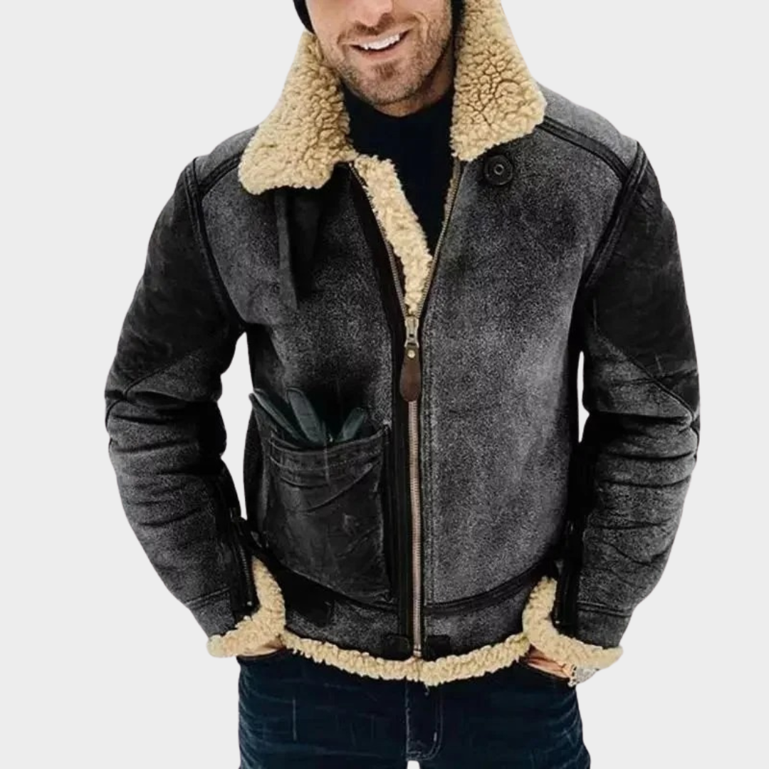Men’s Warm Jacket – Regular Fit Long Sleeve Outerwear with Zipper Closure – Multiple Colours