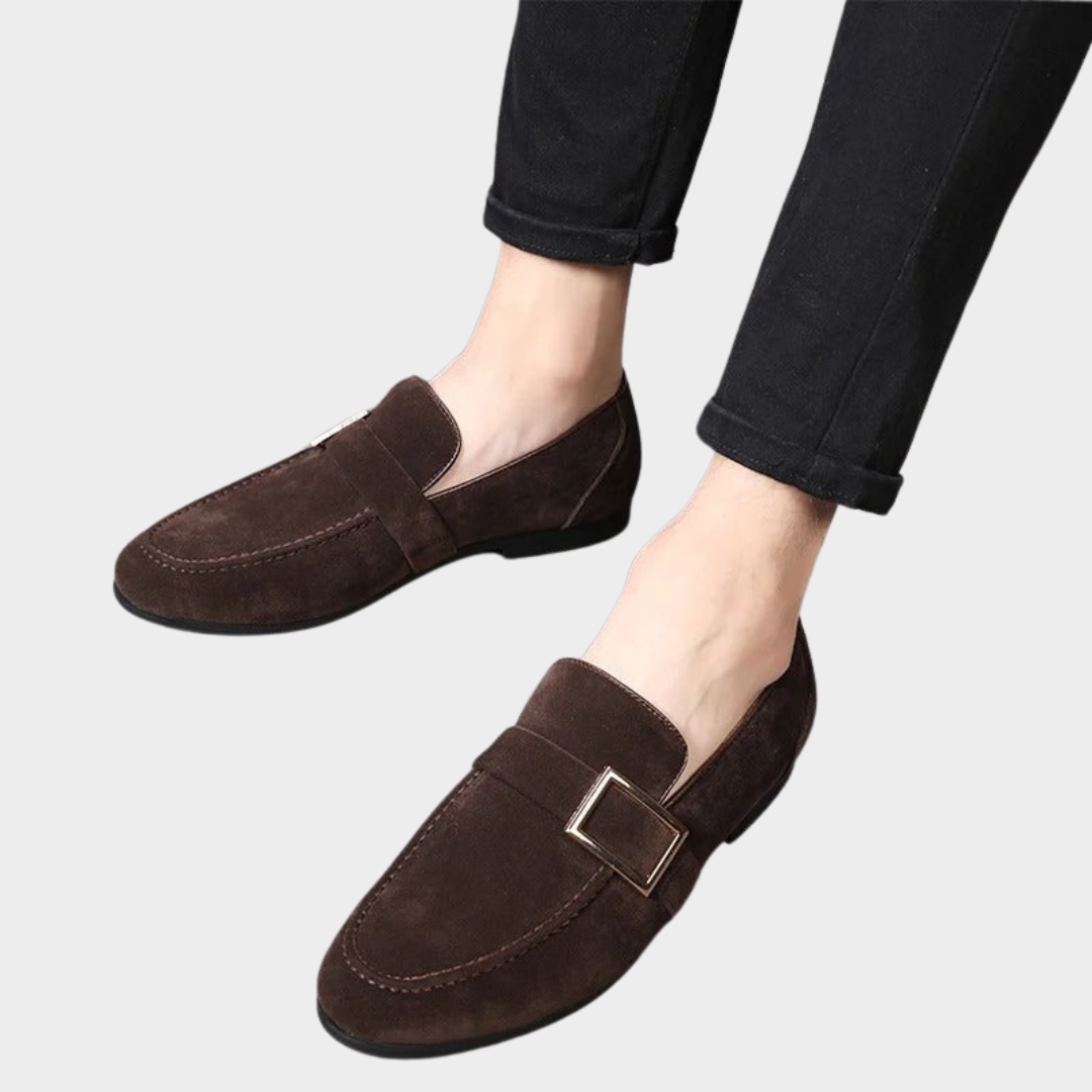 Men’s Leather Dress Shoes – Formal Loafers – Business & Wedding – Premium Suede – Multiple Colours