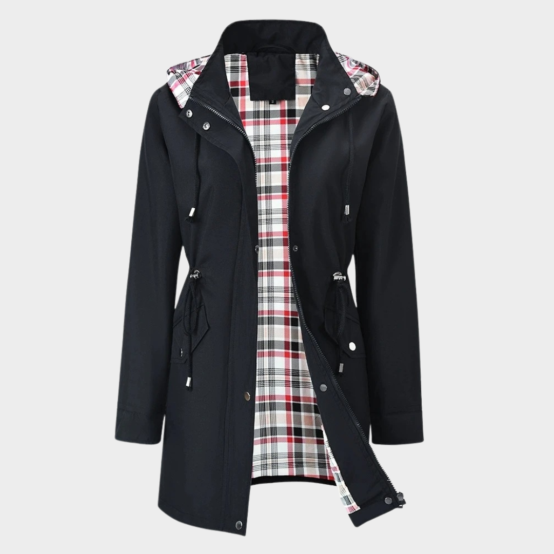 Women’s Hooded Long Trench Coat – Oversized Loose Fit Windbreaker with Rainproof Design – Multiple Colours