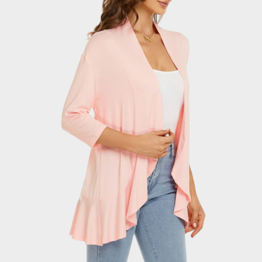 Women's Lightweight Blazer Jacket – Half Sleeve – Casual Cardigan Windbreaker – Multiple Colours