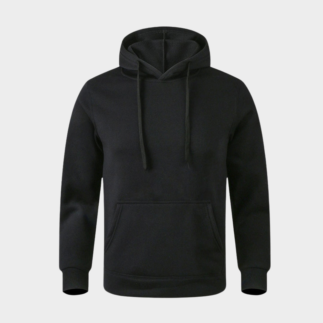 Warm Casual Hooded Sweatshirt for Men – Multi-color Streetwear, Cotton Blend