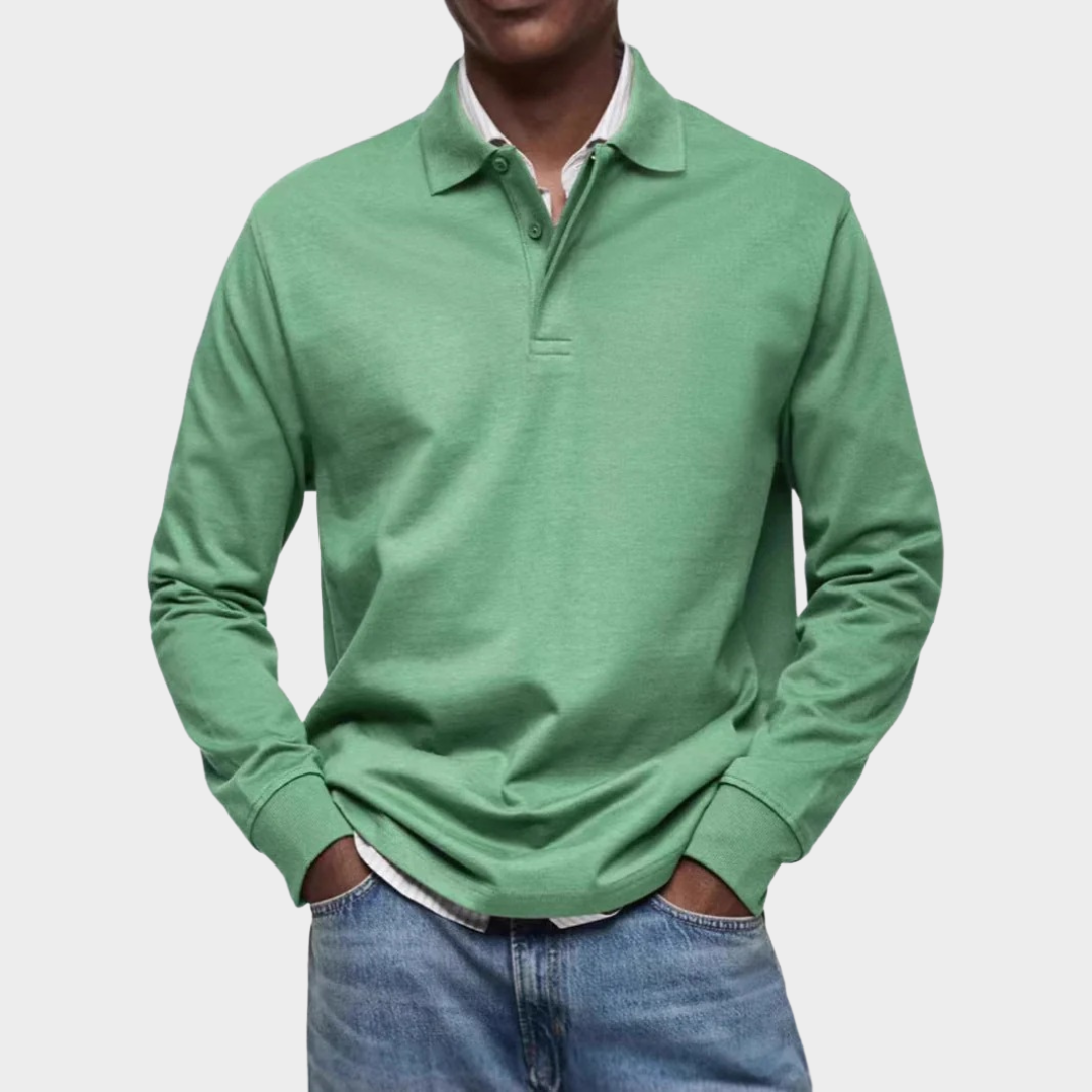 Men’s Relaxed Fit Long Sleeve Shirt – Button-Down Natural Fabric – Casual Everyday Style – Multiple Colours