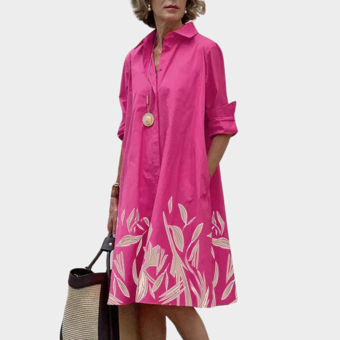 Women's Long Shirt Dress – Button-Up – Loose Fit – Lightweight Cotton – Multiple Colours