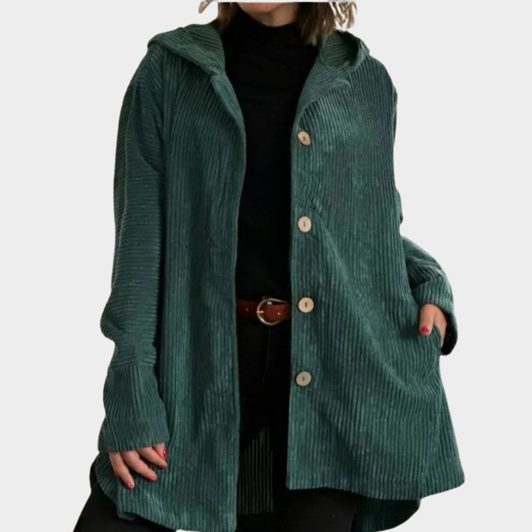 Women’s Casual Velvet Hooded Jacket – Loose Fit Long Sleeve Outerwear with Soft Fabric – Multiple Colours