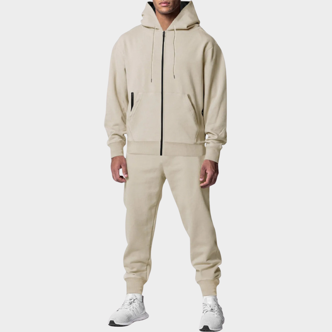 Men’s Casual Tracksuit Set – Zipper Hoodie with Matching Sweatpants Sport Outfit – Multiple Colours