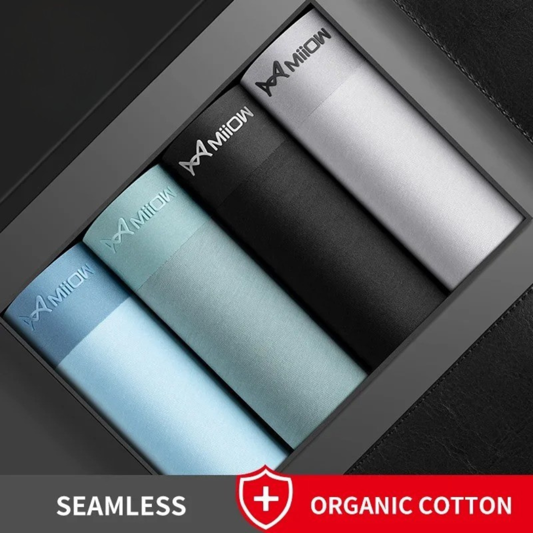 Men's Boxer Shorts - 4-Pack - Graphene Antibacterial - Ice Silk - Breathable & Soft - Multiple Colours