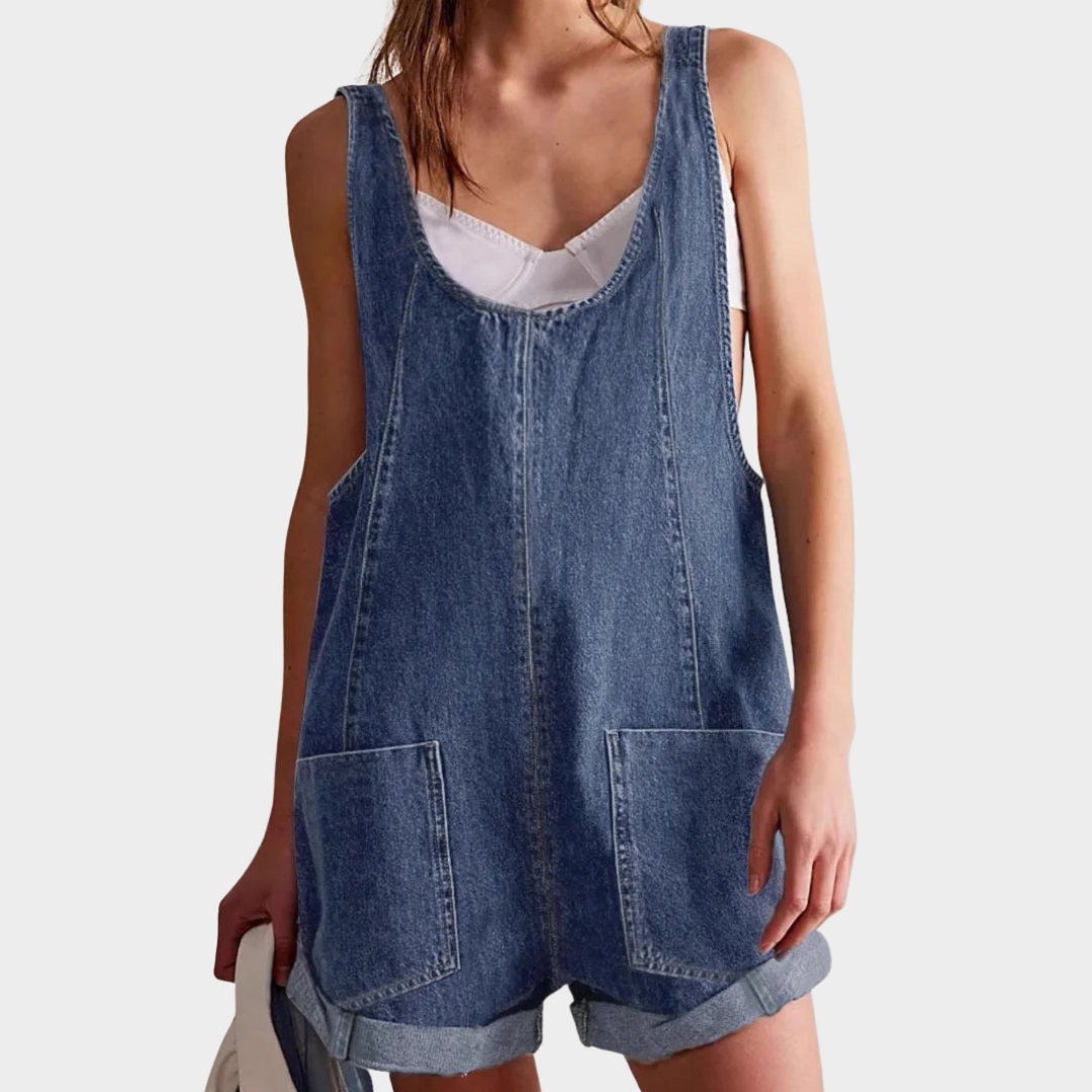 Women’s Casual Sleeveless Overall Romper – Relaxed Fit One-Piece with Modern Silhouette and Lightweight Comfort – Multiple Colours