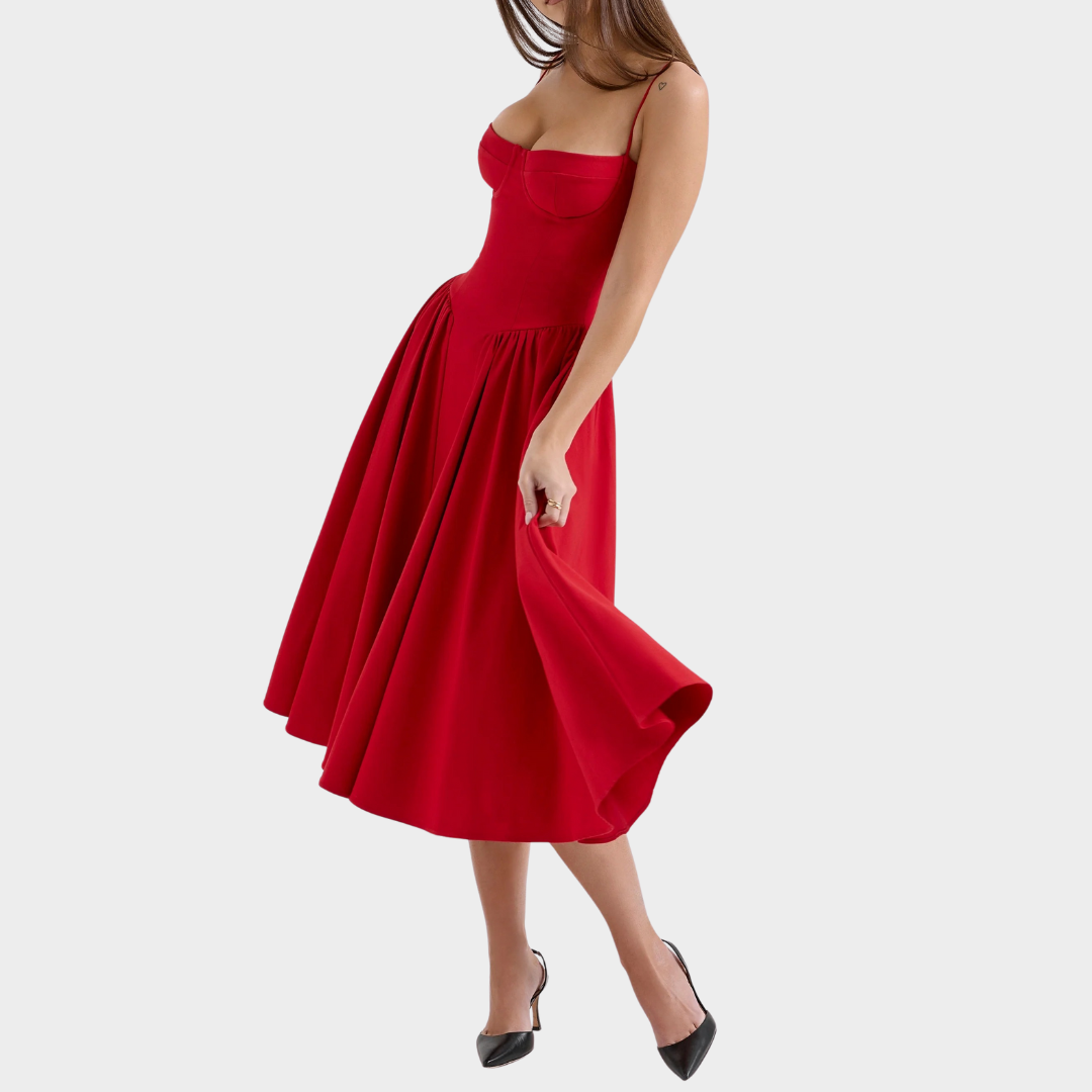 Women’s Long Dress – French Vintage Court Style – Sleeveless Tank Design – Elegant Flowing Fit – Multiple Colours