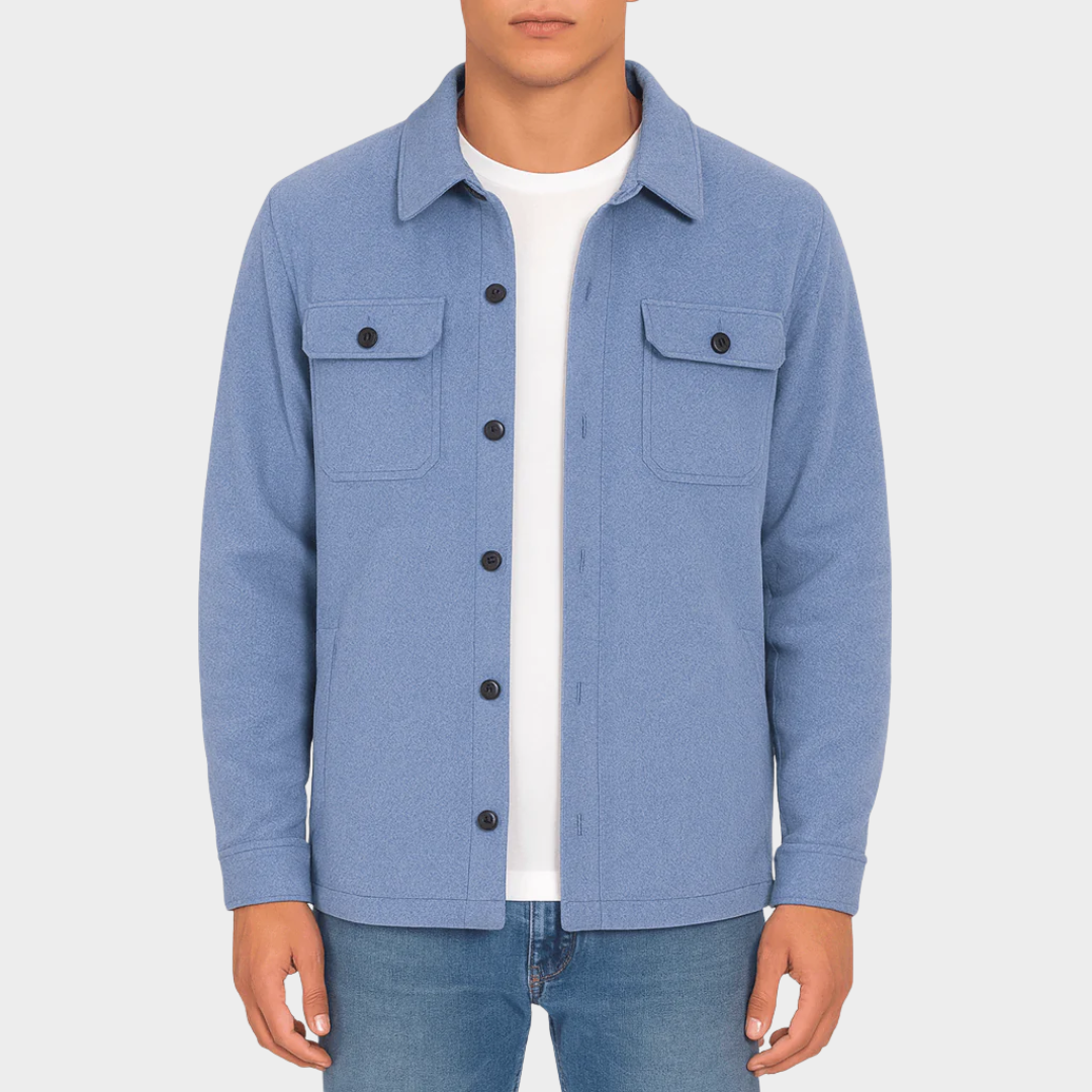Men’s Tailored Jacket – Classic Everyday Outerwear with Turn-Down Collar and Sleek Fit – Breathable Fabric – Multiple Colours