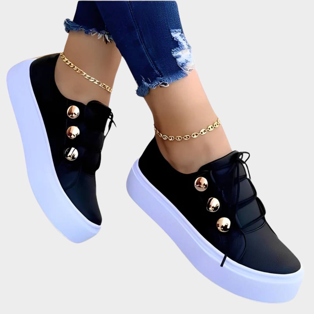 Women's Casual Sneakers – PU Leather Platform Trainers – Lightweight & Stylish – Multiple Colours