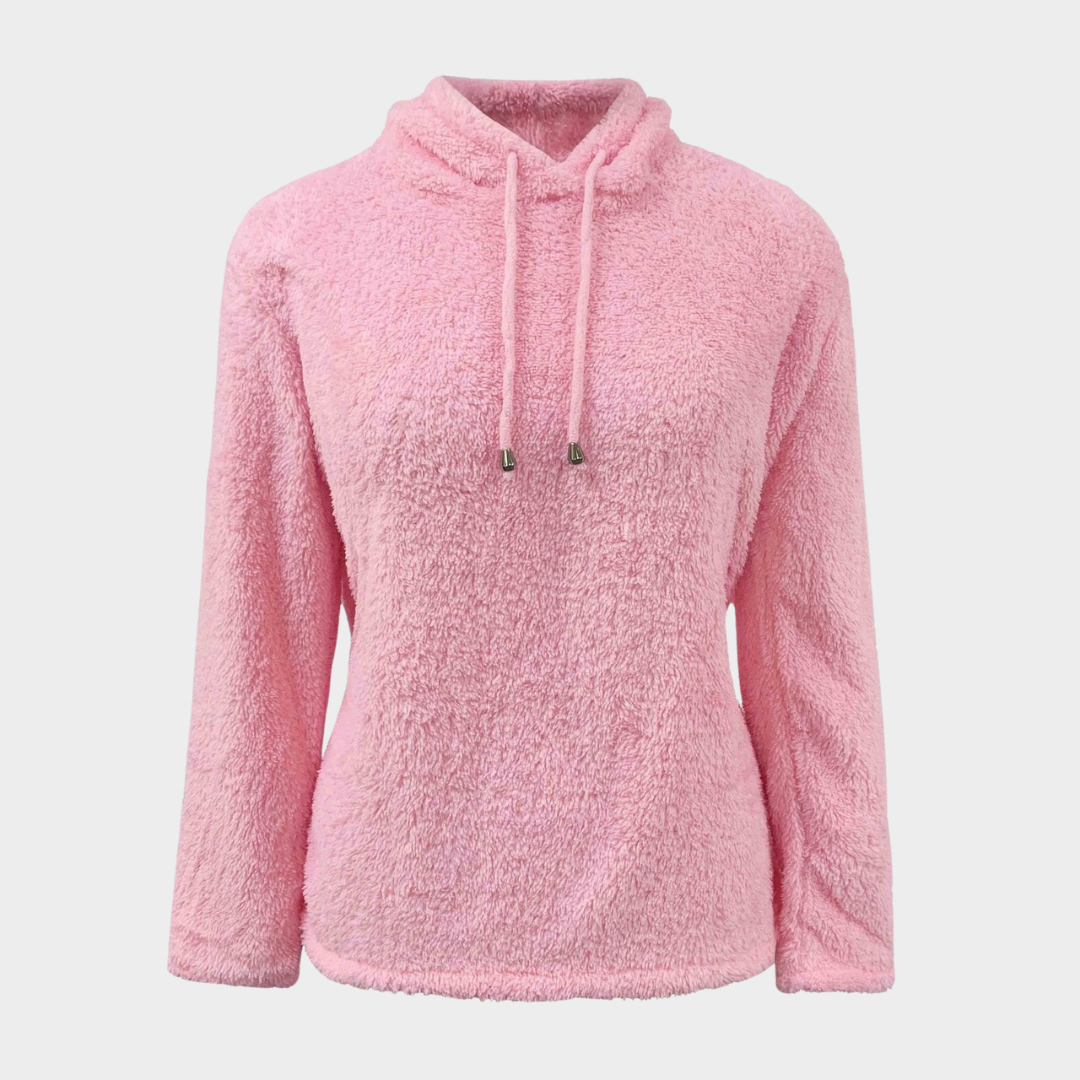 Women's Mohair Hooded Pullover – Soft & Warm – V-Neck – Loose Fit – Comfortable Knitwear – Multiple Colours